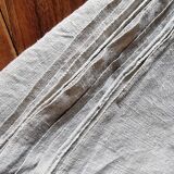 Antique French hand-woven sheet – Natural linen, early 20th century, 210 × 280 cm, 2 kg
