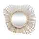 Vintage sun mirror in rattan 60/70s, 59cm