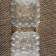 Pair of wall lamp or ceiling lamp in transparent vintage molded glass