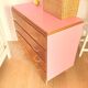Vintage "Raspberry" chest of drawers