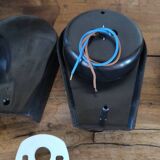 Pair of RZB Leuchten opaline globe wall lights