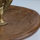 David Marshall Bronze and Wood Fruit Bowl Sculpture Organic Brutalist 1980s