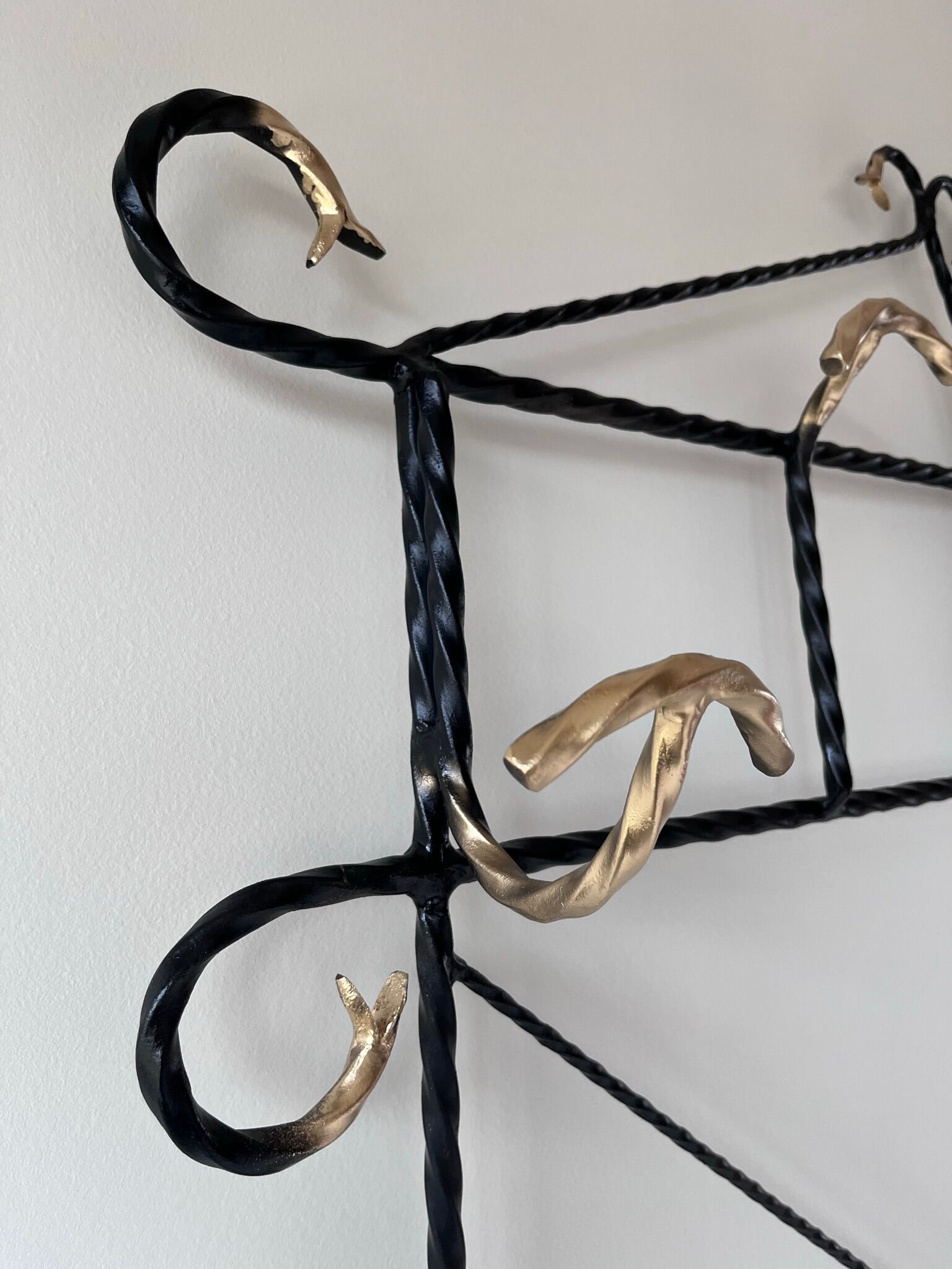 Wrought iron coat rack