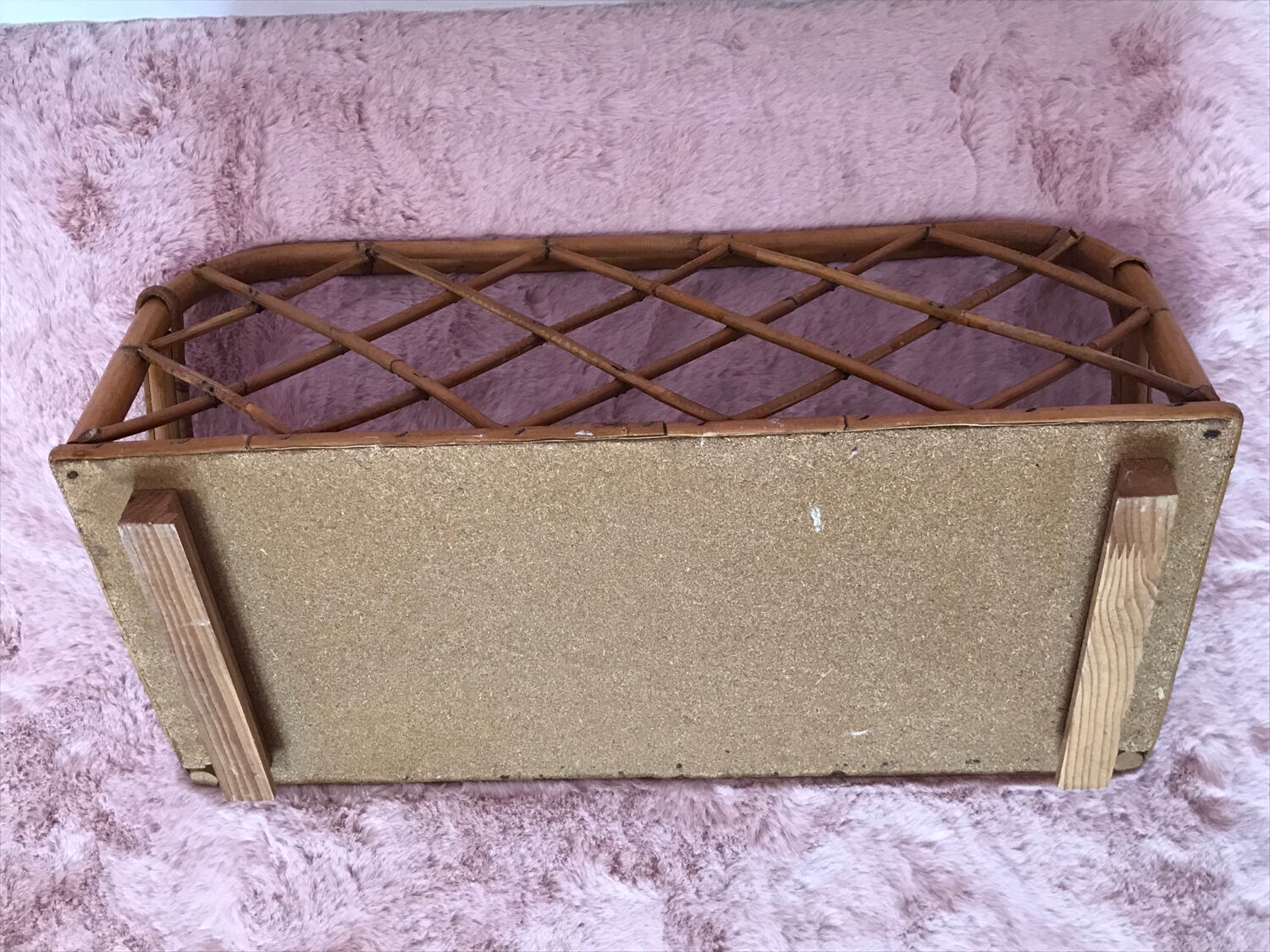 Vintage rattan shelf