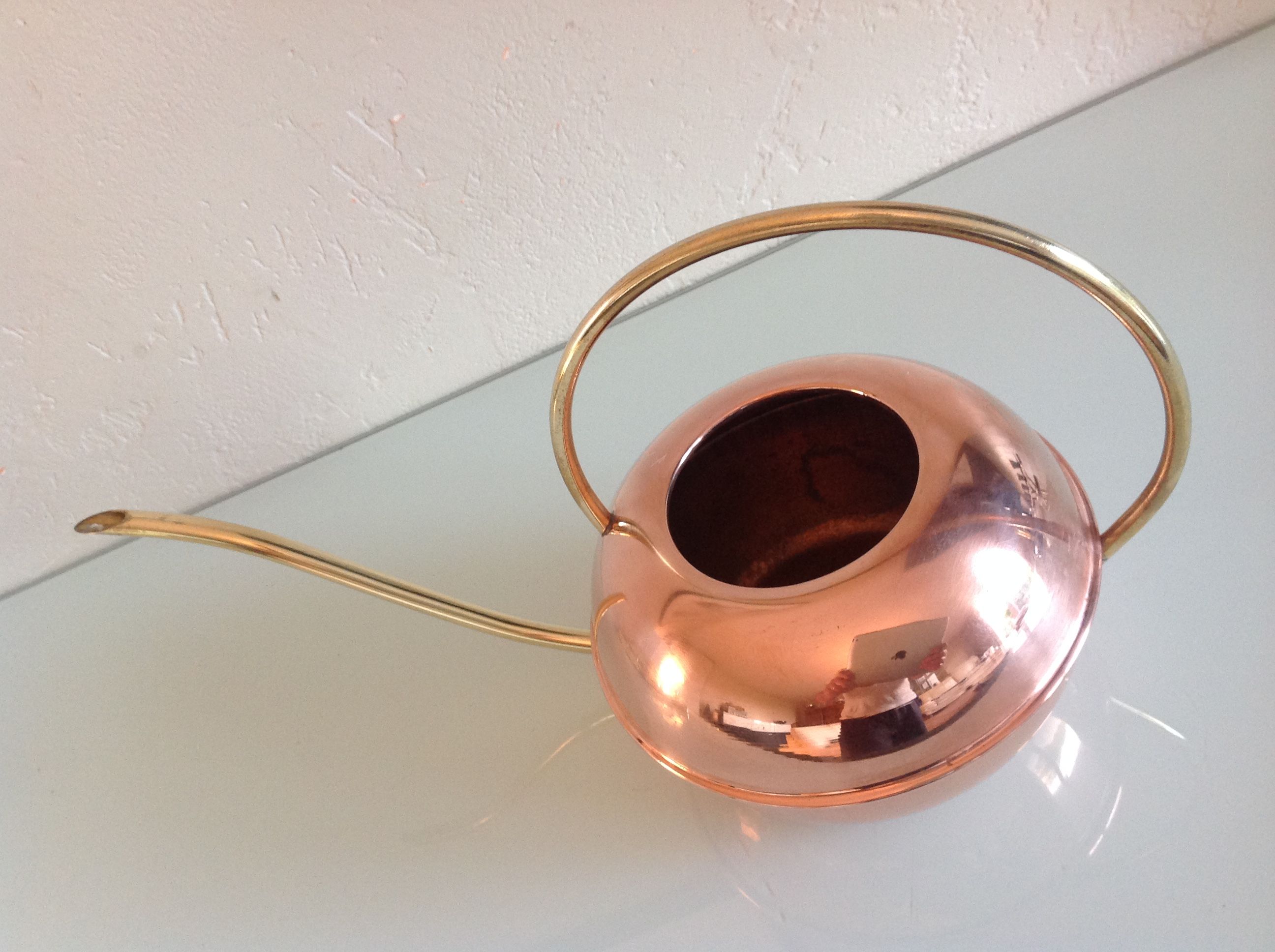 Watering can ball in red copper / vintage 60s-70s