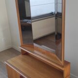 Vintage chest of drawers with triptych mirror, 60's