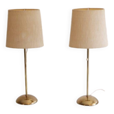 Pair of vintage Scandinavian brass lamps 1970