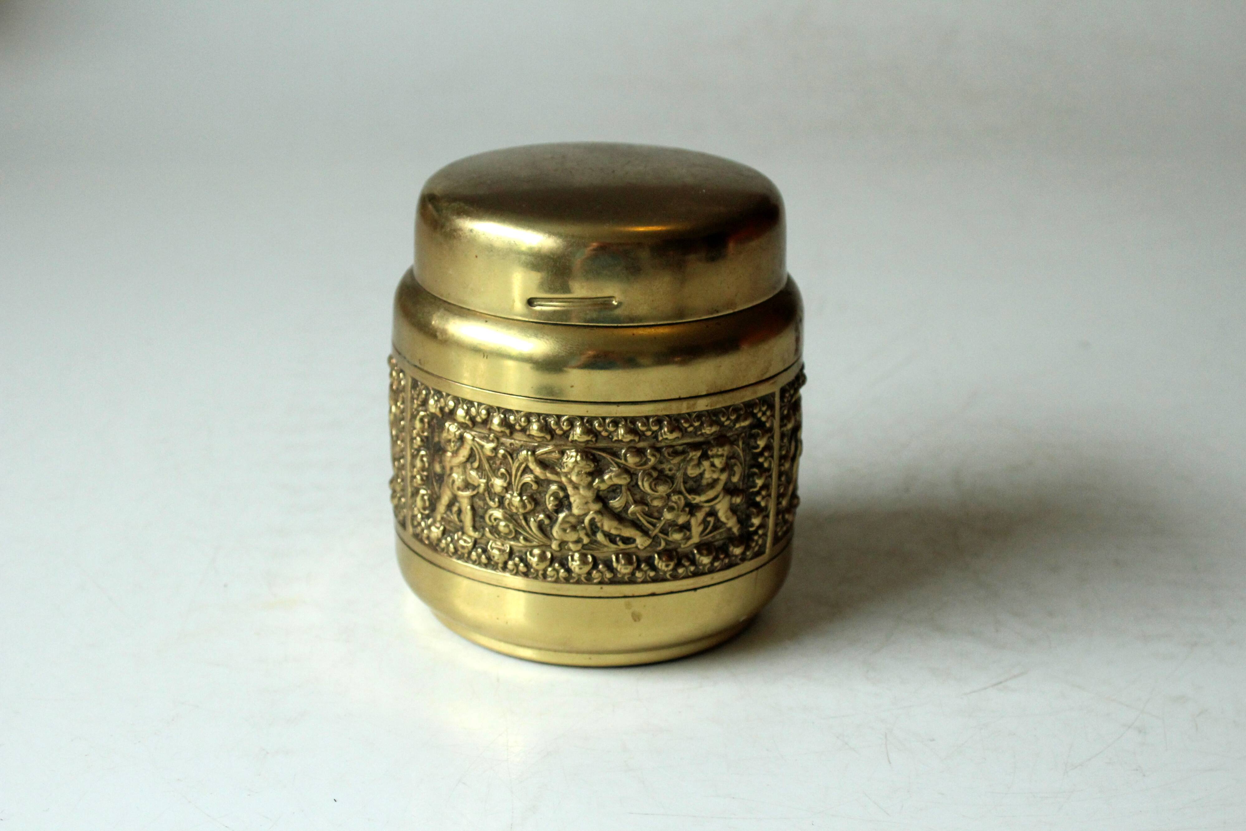 Cigarette box Erhard & Söhne, en laiton métal et plastique, vintage des années 1960