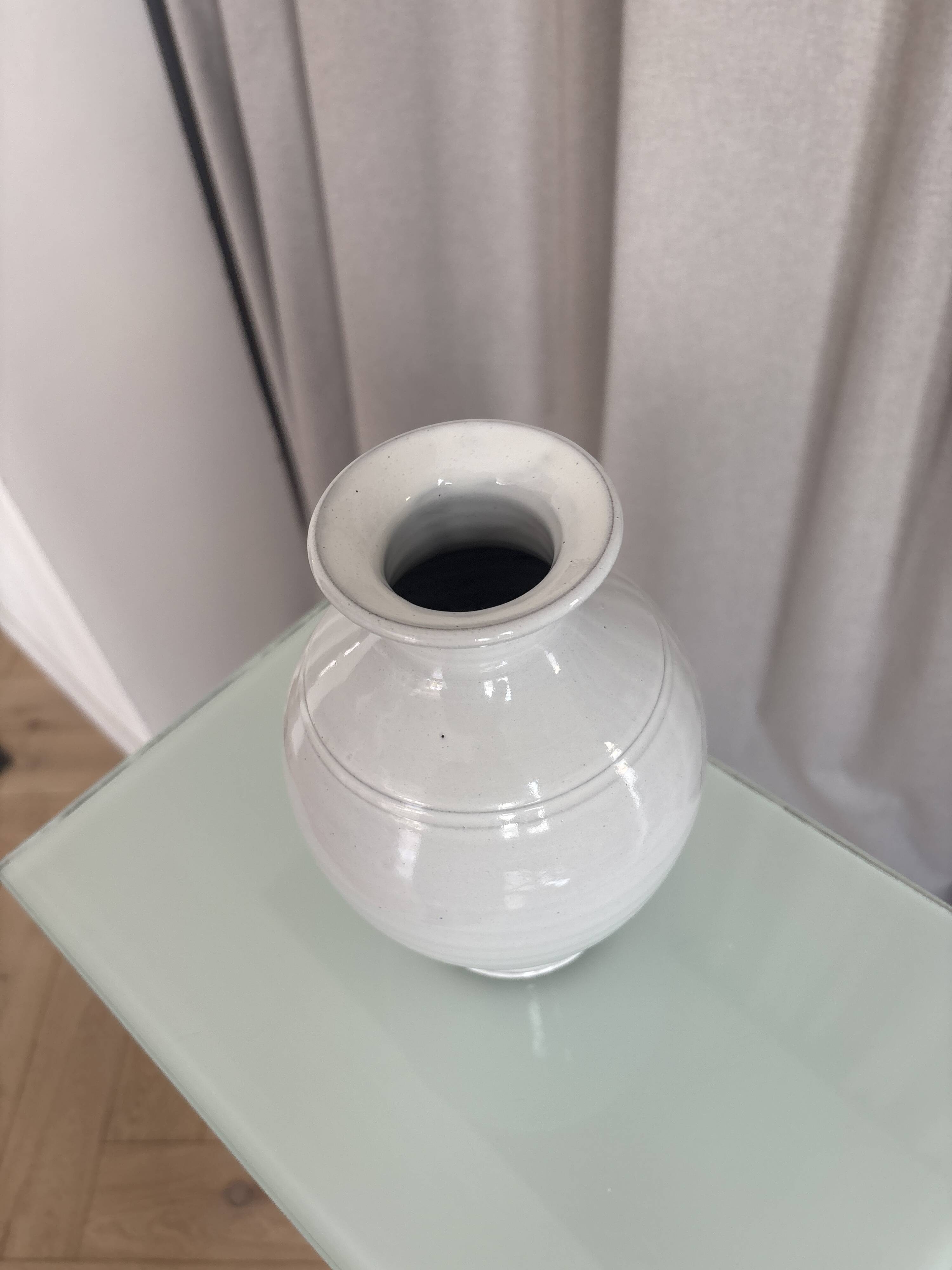 vintage vase made of hand-turned ceramic