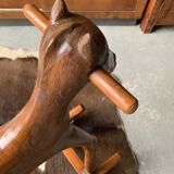 Cheval à bascule en bois