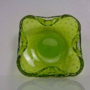 Green Sommerso Murano Glass Ashtray, Italy, 1960s