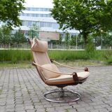 Ake fribytter for nelo sweden swivel leather lounge chair