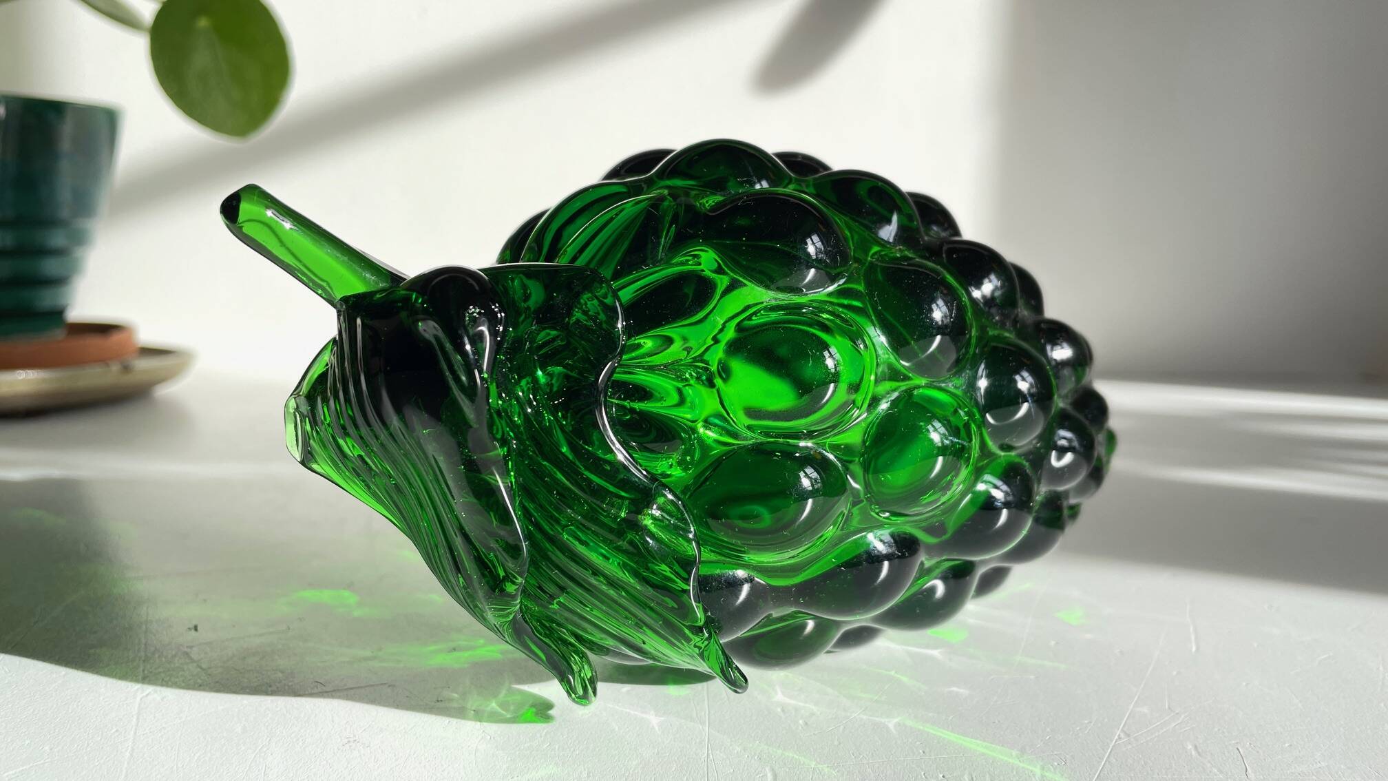 Grappe de RAISIN Verre Vert VINTAGE