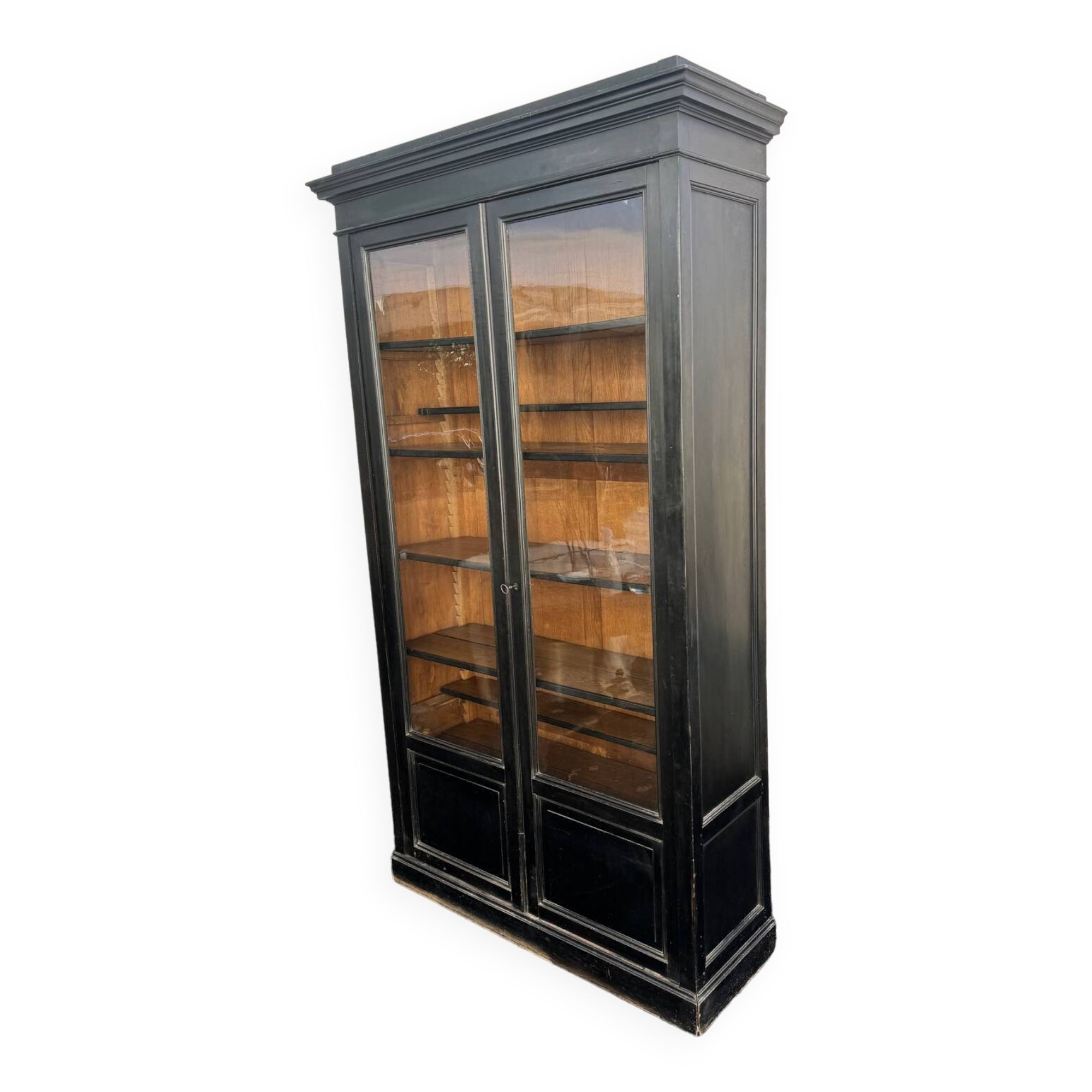 Grande vitrine Napoléon 3 en bois noirci