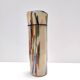 Beige Cylindric Encased and Hand-blown Opaline Glass Vase, Italy