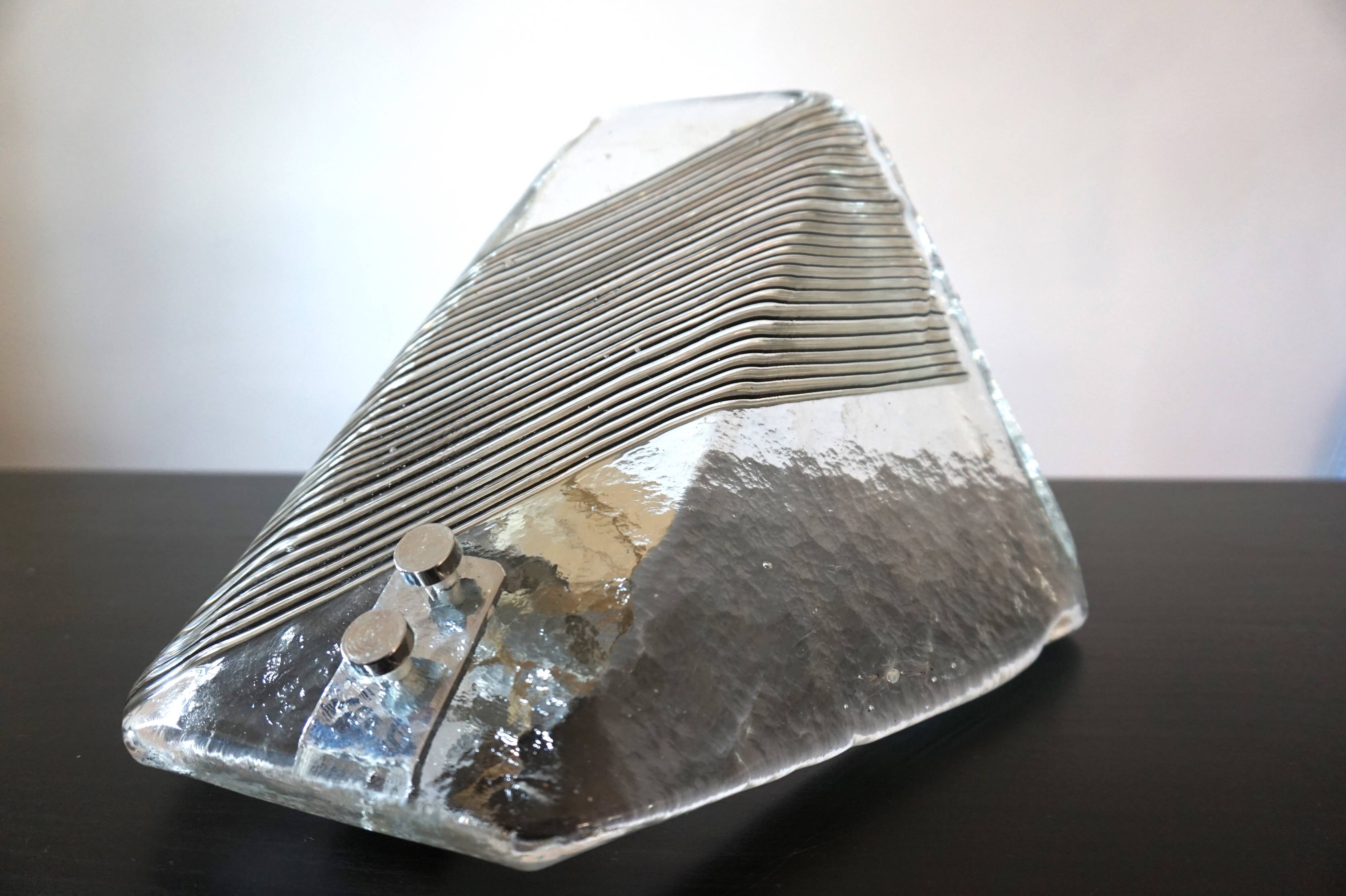 Applique en verre de Murano glacé Vetri, 1970