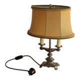 Mid Century table lamp on a pewter foot - Vintage