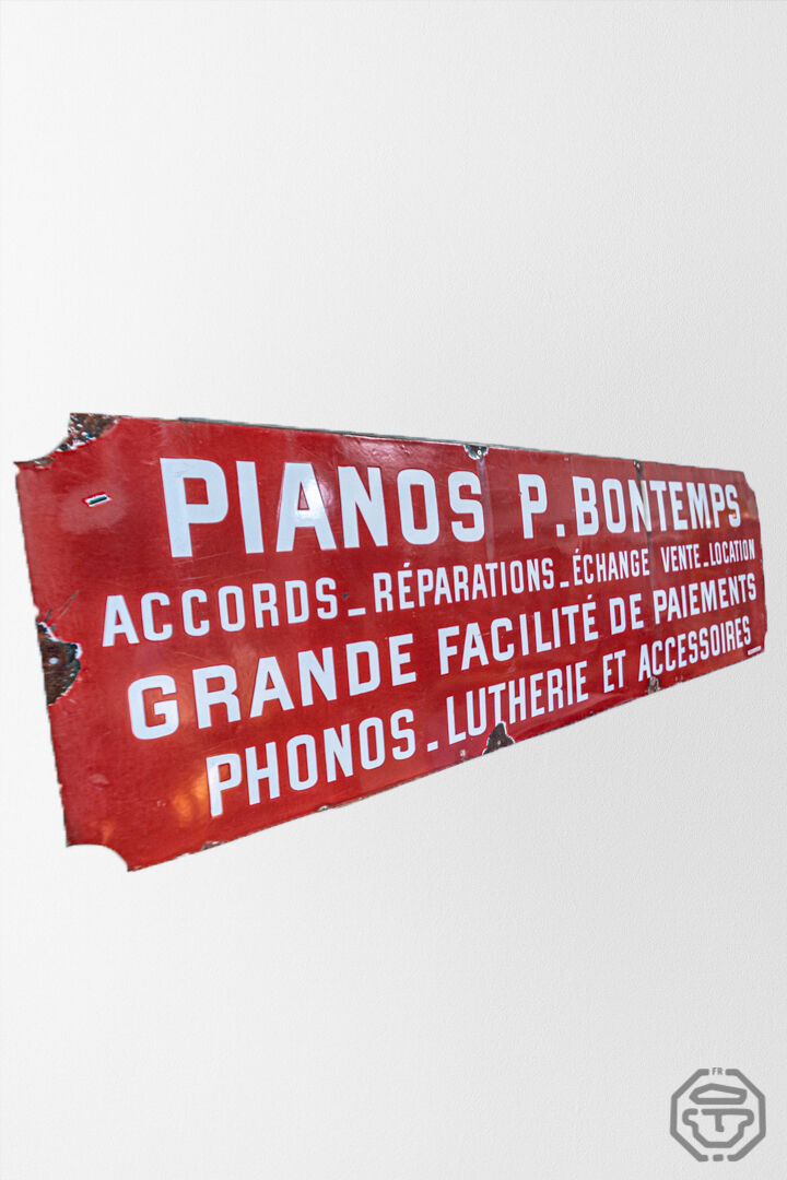 Piano enamelled sign "Bontemps"