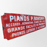 Piano enamelled sign "Bontemps"