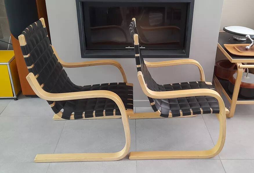 Fauteuil 406 cuir Alvar Aalto edition Artek