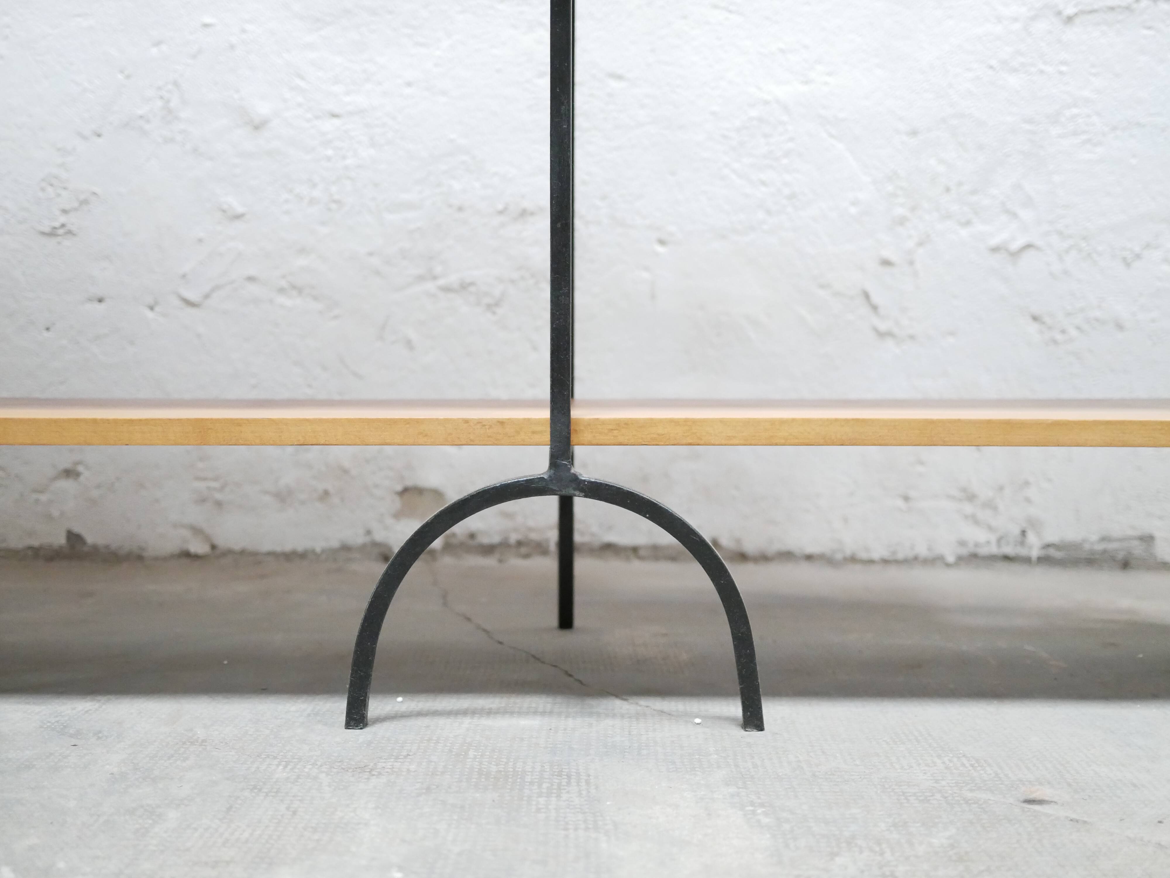Vintage wooden and metal shelf