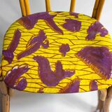 Funky set of five 60s bamboo chairs