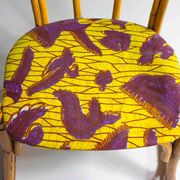 Ensemble funky de cinq chaises en bambou des années 60