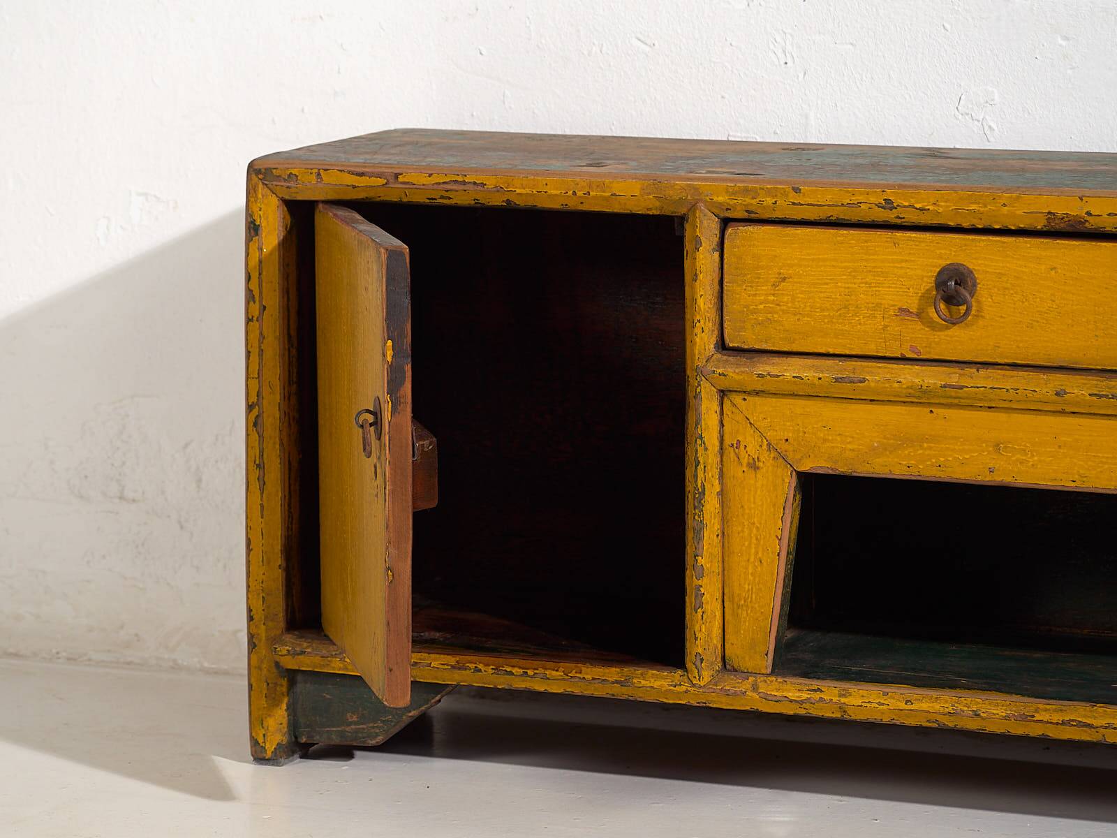 Antique yellow TV cabinet (c.1900)