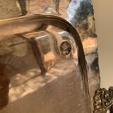 Large silver-plated copper serving tray, 19th century - 80 x 48 cm