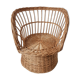 armchair basket in wicker / rattan, child, vintage