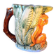 Zoomorphic pitcher in slipware, monkey.
