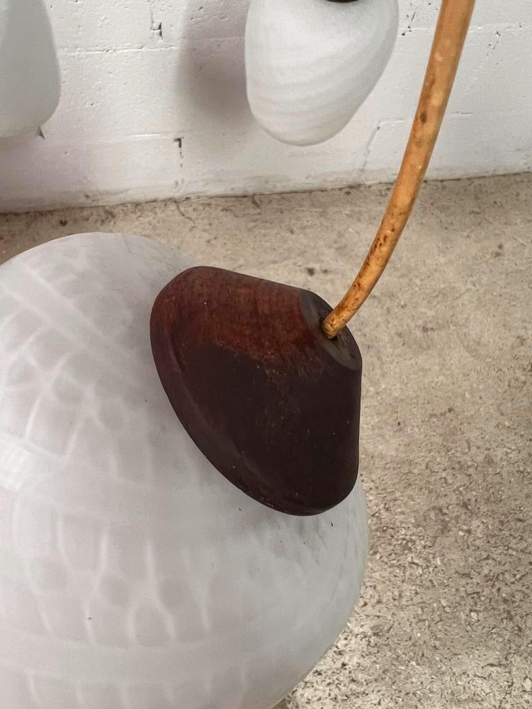 Vintage ceiling lamp with wood accent