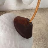 Vintage ceiling lamp with wood accent