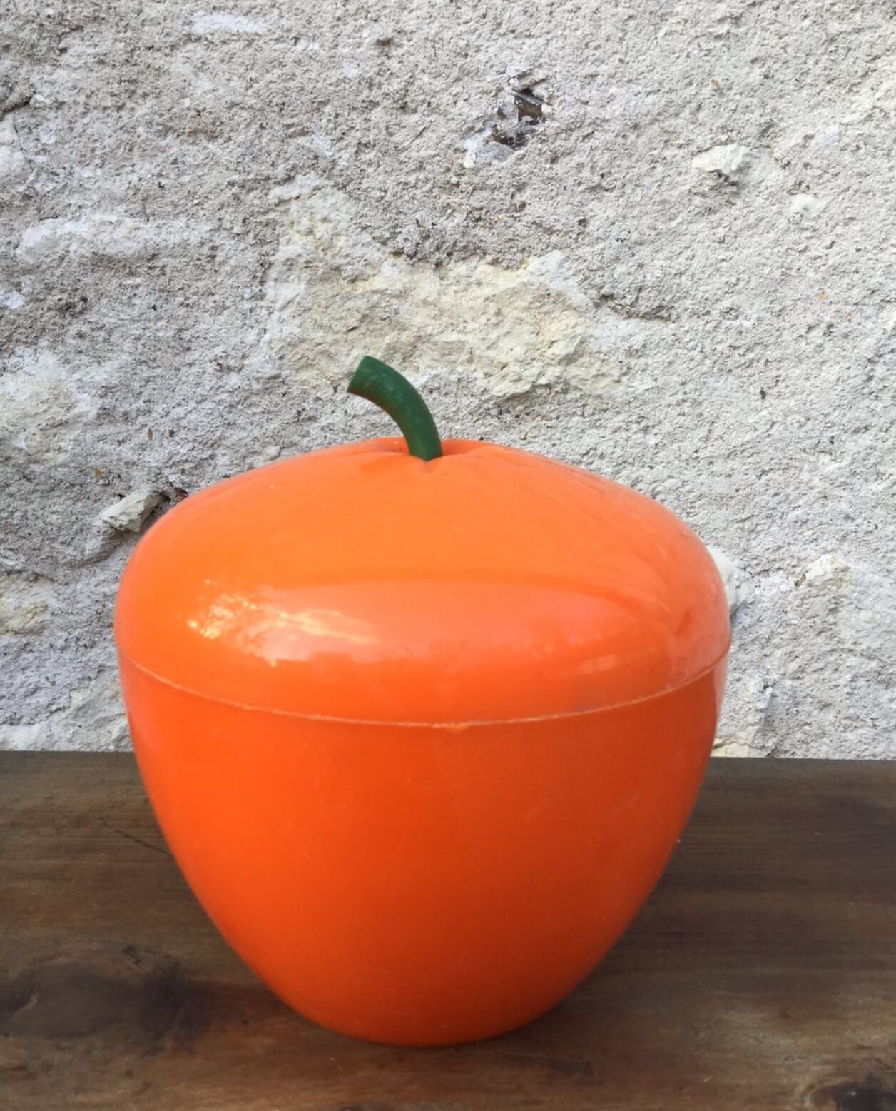 Orange ice bucket 60s