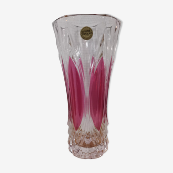 Arques crystal vase model Châtelet rosé