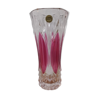 Arques crystal vase model Châtelet rosé