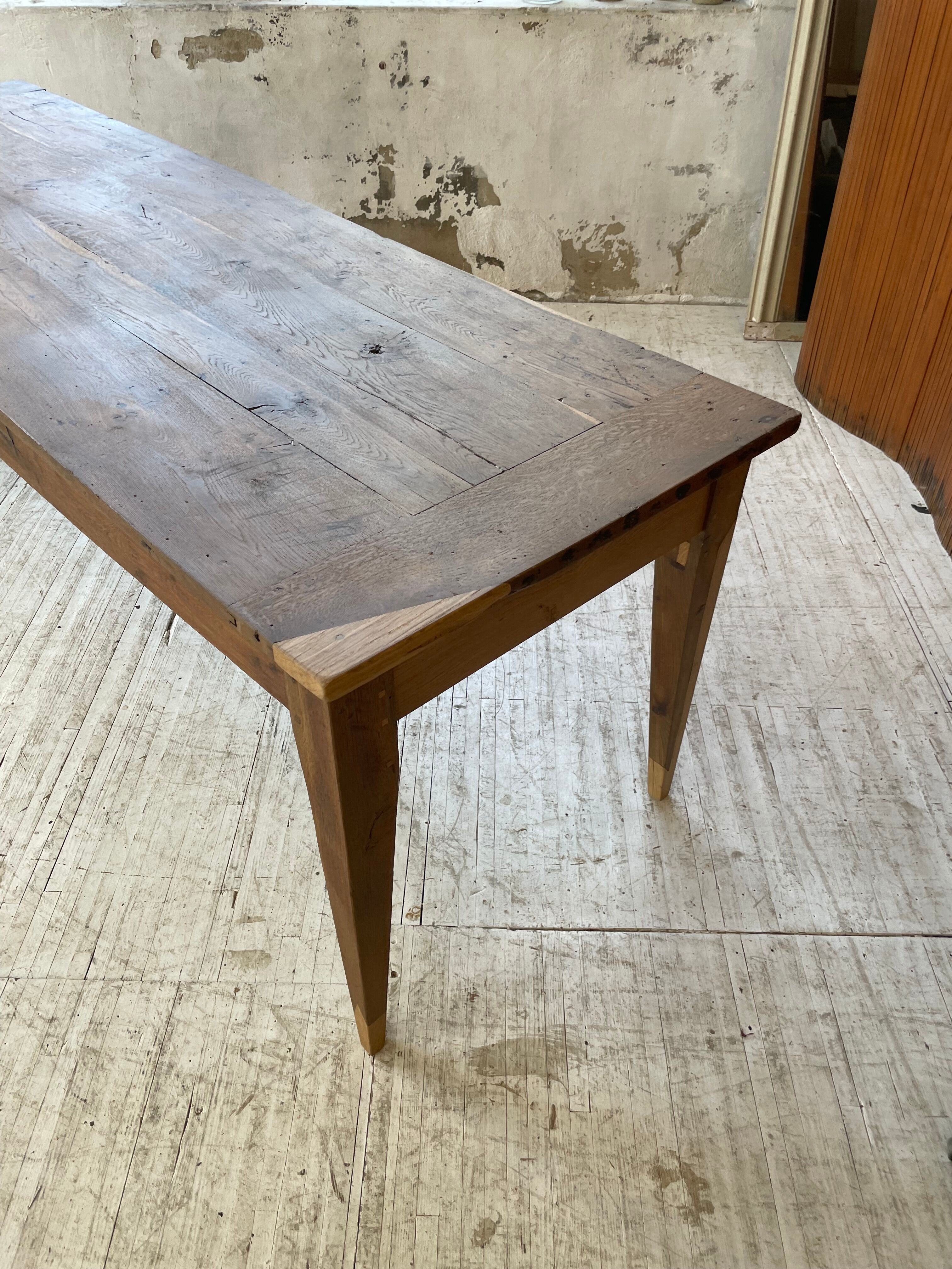 Oak farmhouse table