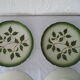 6 plates Badonviller décor leaves of holly faience fine old