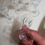 Set of five liqueur stemmed glasses