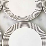 Set of 7 ceramic dessert plates