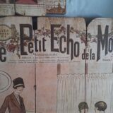 Set of 3 wooden panels le petit echo de la mode old revue