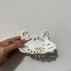 Old shell soap dish in white enamelled cast iron