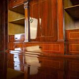 Antique Biedermeier Secretary with Mahogany, 1840