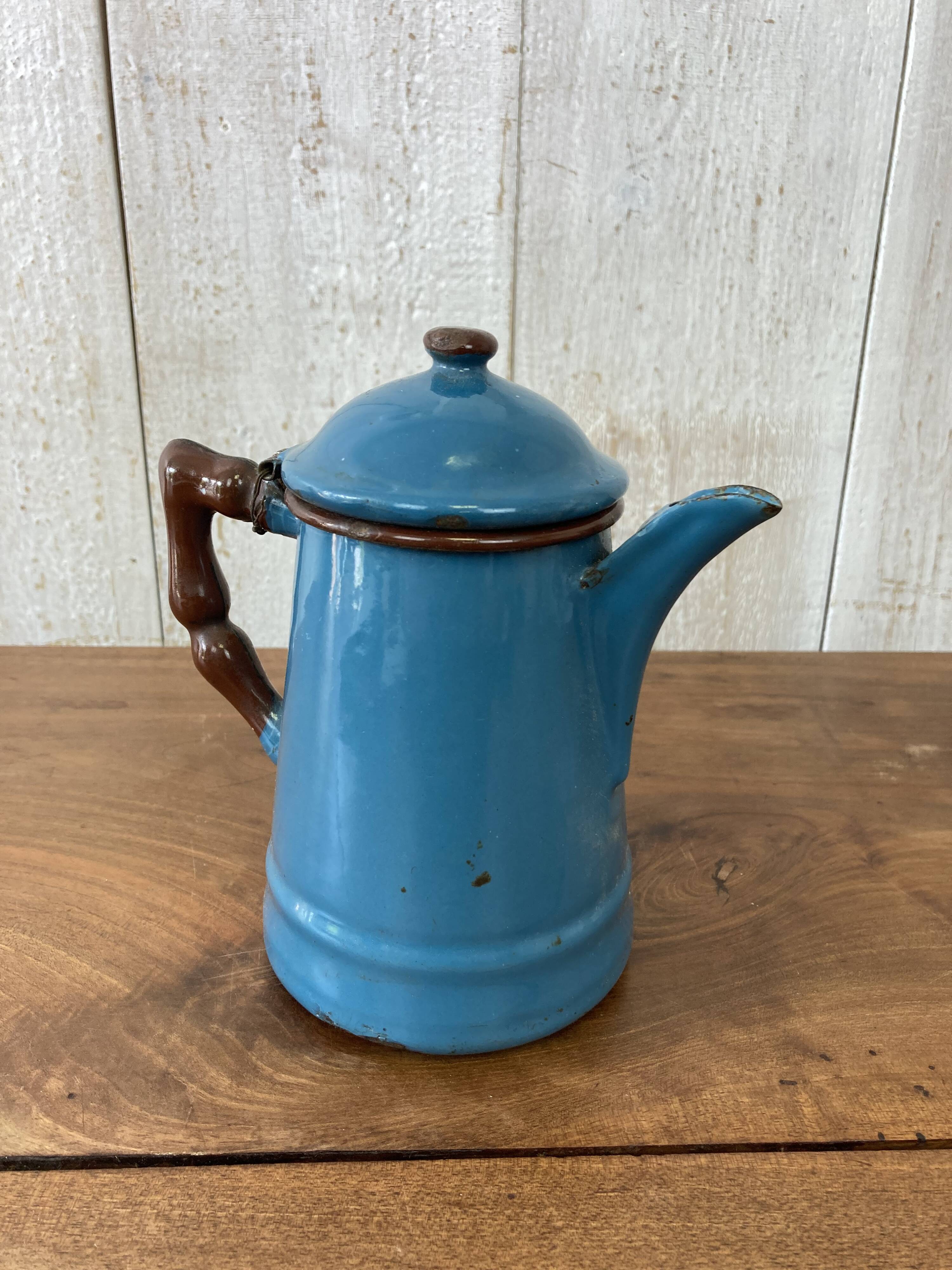 Vintage enameled coffee pot