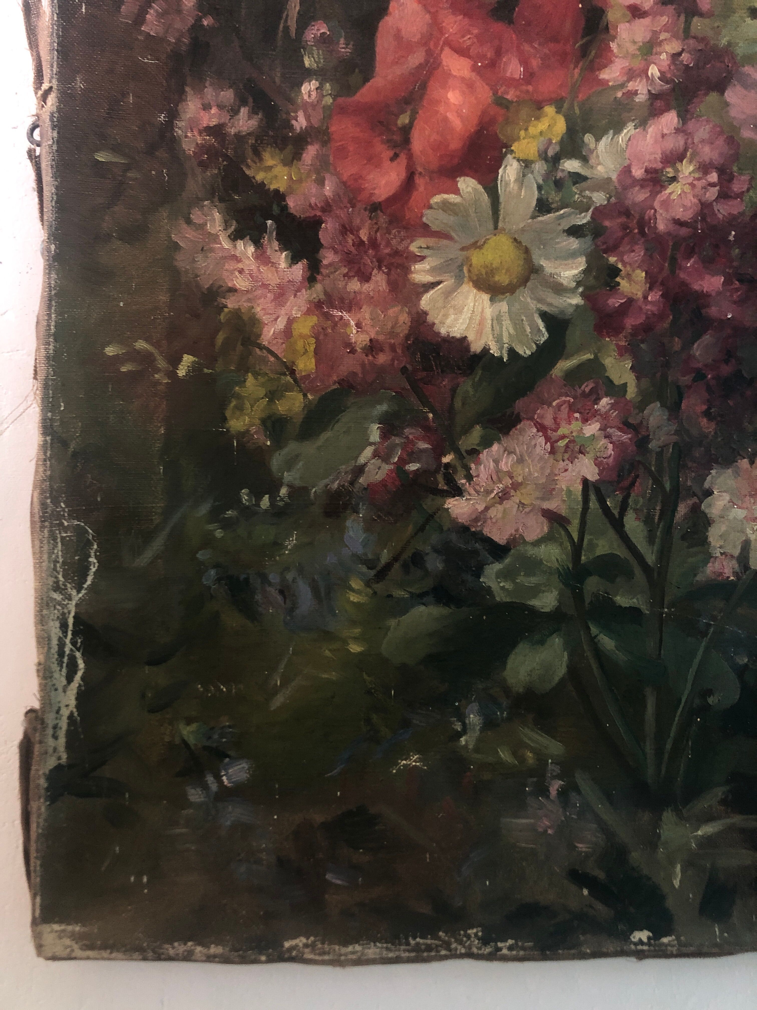 Painting still life flowers