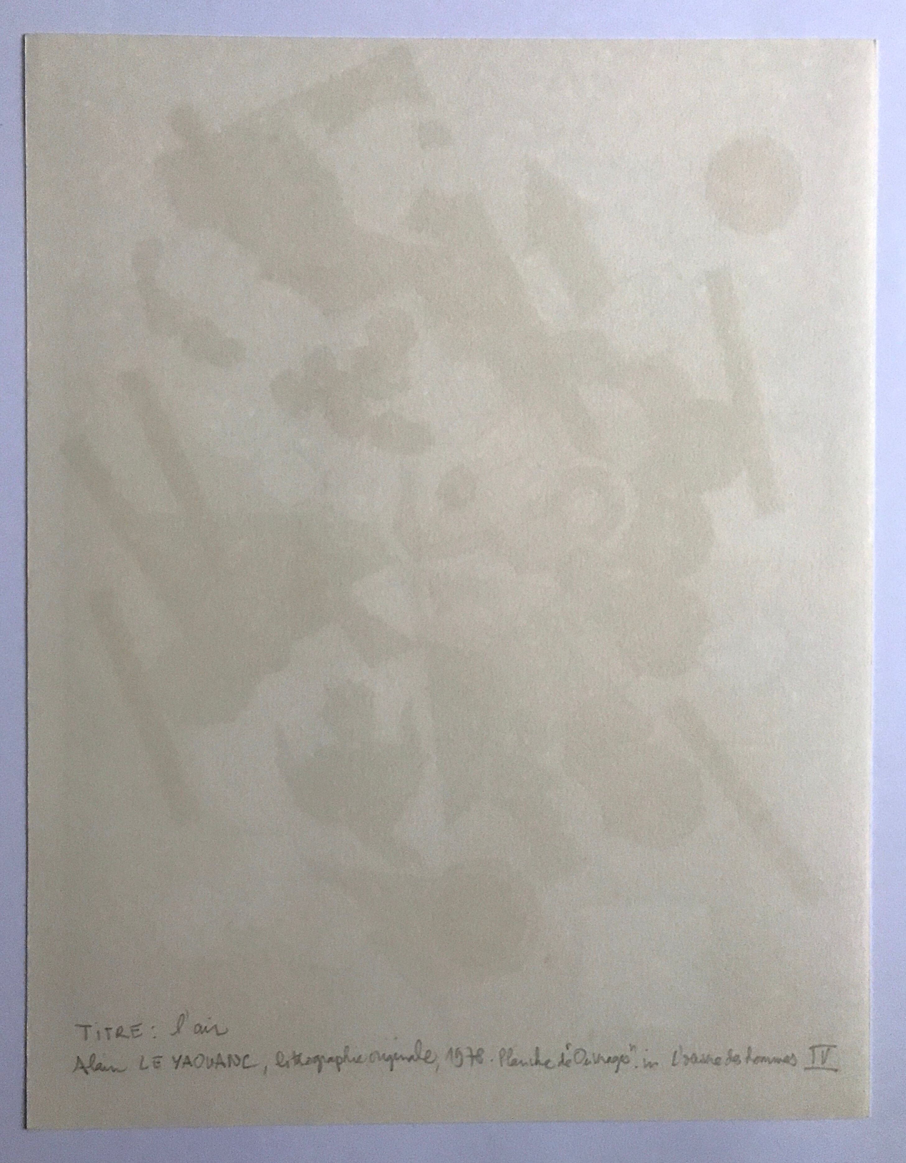 Original lithograph by Alain Le Yaouanc l'air 1978