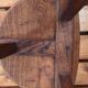 Tripod stool in solid oak - brutalist