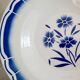 Hollow earthenware plates fb Badonviller décor vintage blueberries