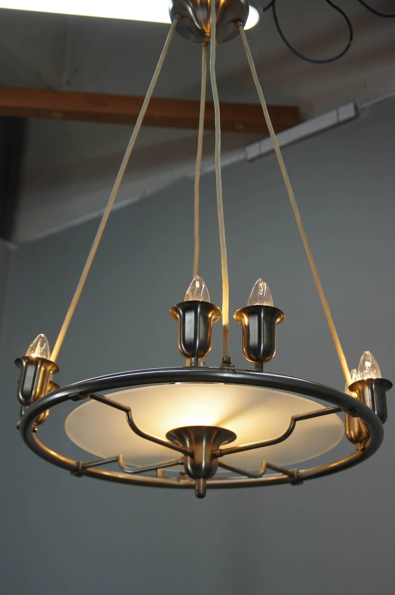 Art Deco Chandelier by Franta Anýž for IAS, Czechoslovakia, 1930s