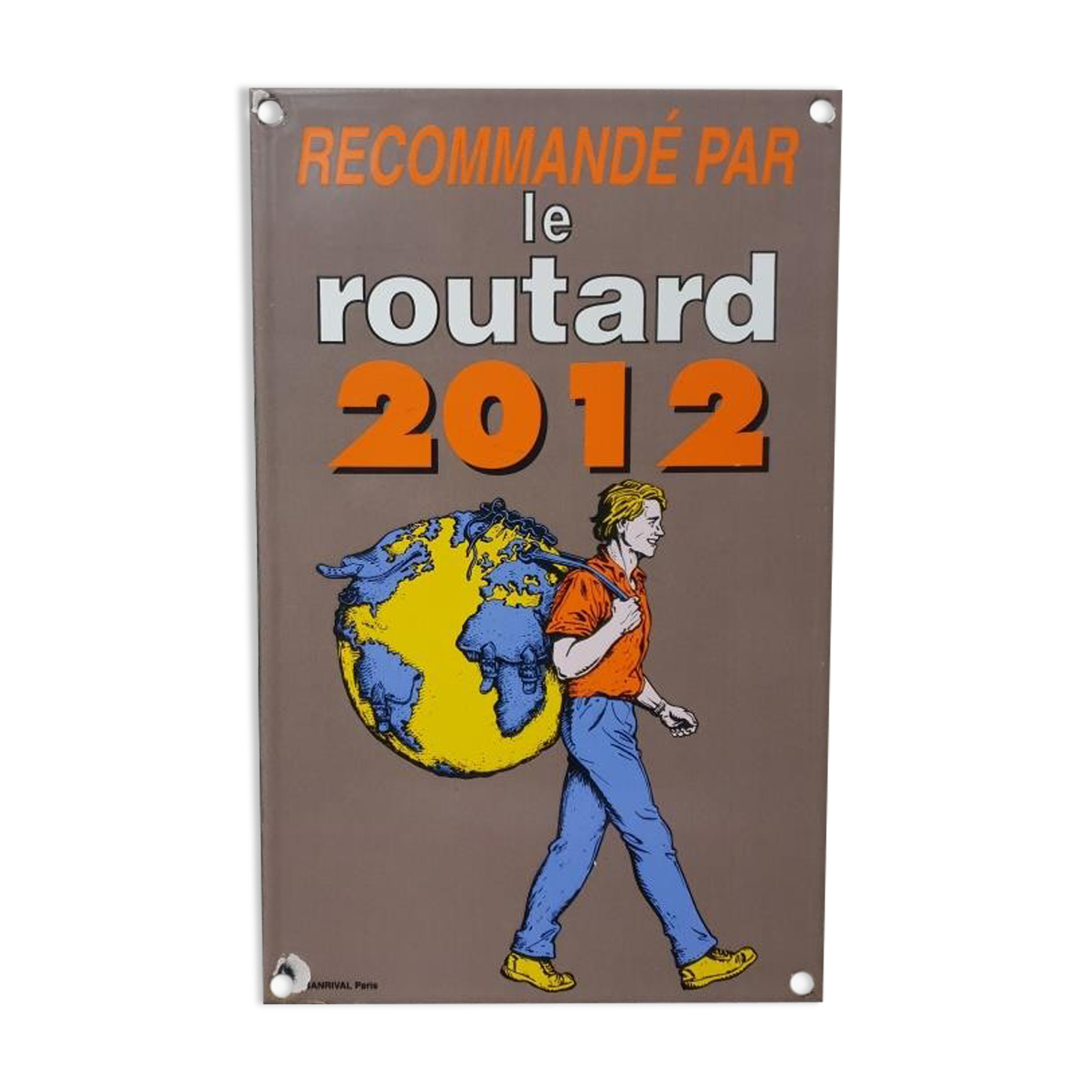 Enamelled plate Le Routard - Backpacker's Guide Hotel Restaurant - 2012